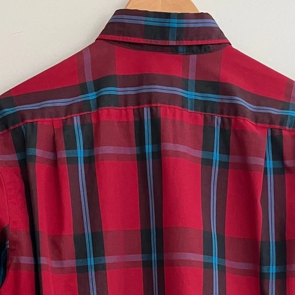VINTAGE Ron Chereskin Plaid Long Sleeve Button Front Casual Shirt Made Hong Kong - Picture 4 of 13